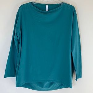 Lululemon Athletica Back In Action Long Sleeve Pima Cotton Shirt Women’s 6